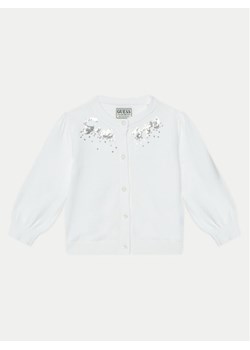 Guess Kardigan K5RR03 Z3820 Biały Regular Fit ze sklepu MODIVO w kategorii Swetry dziewczęce - zdjęcie 181076470