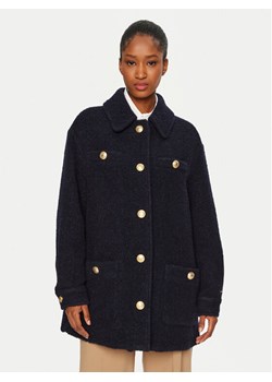 Tommy Hilfiger Płaszcz wełniany WW0WW43762 Granatowy Regular Fit ze sklepu MODIVO w kategorii Płaszcze damskie - zdjęcie 181076642