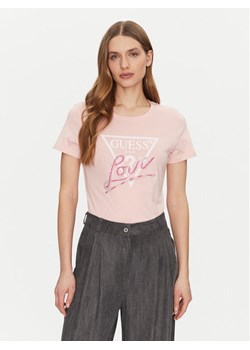 Guess T-Shirt W5GI05 I3Z14 Różowy Regular Fit ze sklepu MODIVO w kategorii Bluzki damskie - zdjęcie 181076682