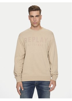 Replay Bluza M6975 .000.21842 Beżowy Regular Fit ze sklepu MODIVO w kategorii Bluzy męskie - zdjęcie 181076702
