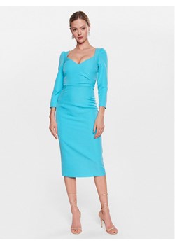Nissa Sukienka codzienna RZ13994 Błękitny Slim Fit ze sklepu MODIVO w kategorii Sukienki - zdjęcie 181076773
