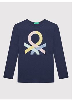 United Colors Of Benetton Bluzka 3I9WC105Q Granatowy Regular Fit ze sklepu MODIVO w kategorii Bluzki dziewczęce - zdjęcie 181077181