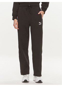 Puma Spodnie dresowe T7 624212 Czarny Relaxed Fit ze sklepu MODIVO w kategorii Spodnie damskie - zdjęcie 181077311