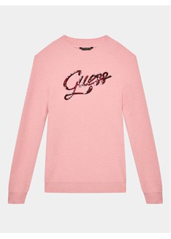 Guess Sweter J3BR06 Z2YA0 Różowy Regular Fit ze sklepu MODIVO w kategorii Swetry dziewczęce - zdjęcie 181077331