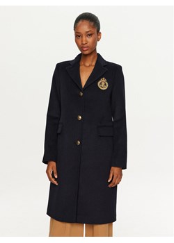 LAUREN RALPH LAUREN Płaszcz wełniany 297958509002 Granatowy Regular Fit ze sklepu MODIVO w kategorii Płaszcze damskie - zdjęcie 181077421