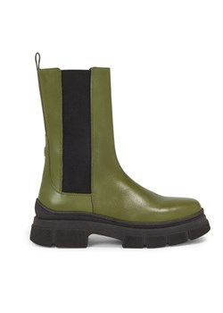 Tommy Hilfiger Sztyblety Essential Leather Chelsea Boot FW0FW07490 Zielony ze sklepu MODIVO w kategorii Botki - zdjęcie 181077452