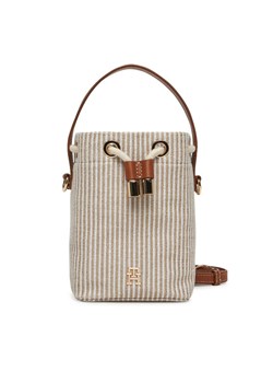 Tommy Hilfiger Torebka Th Premium Beach Le Bucket AW0AW17215 Beżowy ze sklepu MODIVO w kategorii Torebki worki - zdjęcie 181077740