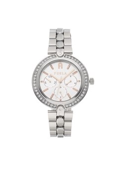 Furla Zegarek Logo Links WW00030-K21000-AR000-1-003-20-CN-W Srebrny ze sklepu MODIVO w kategorii Zegarki - zdjęcie 181077823