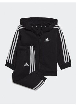 adidas Komplet dresowy Essentials Full-Zip Hooded Jogger Set HR5866 Czarny Regular Fit ze sklepu MODIVO w kategorii Dresy dla niemowlaka - zdjęcie 181078034