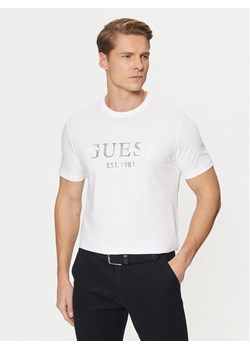 Guess T-Shirt M5RI12 J1314 Biały Slim Fit ze sklepu MODIVO w kategorii T-shirty męskie - zdjęcie 181078103
