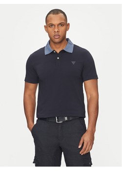 Guess Polo M5GP66 J1314 Niebieski Regular Fit ze sklepu MODIVO w kategorii T-shirty męskie - zdjęcie 181078202