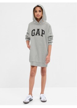 Gap Sukienka codzienna 741076-00 Szary Regular Fit ze sklepu MODIVO w kategorii Sukienki dziewczęce - zdjęcie 181078234