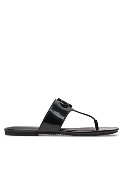 Calvin Klein Jeans Japonki Flat Sandal Slide Toepost Mg Met YW0YW01342 Czarny ze sklepu MODIVO w kategorii Klapki damskie - zdjęcie 181078260