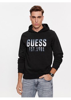 Guess Bluza M4RQ36 KBK32 Czarny Regular Fit ze sklepu MODIVO w kategorii Bluzy męskie - zdjęcie 181078412