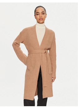 Calvin Klein Kardigan K20K208005 Beżowy Regular Fit ze sklepu MODIVO w kategorii Swetry damskie - zdjęcie 181078661