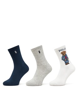Polo Ralph Lauren Zestaw 3 par wysokich skarpet damskich 455882850001 Kolorowy ze sklepu MODIVO w kategorii Skarpetki damskie - zdjęcie 181078812