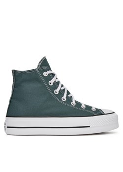 Converse Trampki Chuck Taylor All Star Lift Platform A12596C Zielony ze sklepu MODIVO w kategorii Trampki damskie - zdjęcie 181078903
