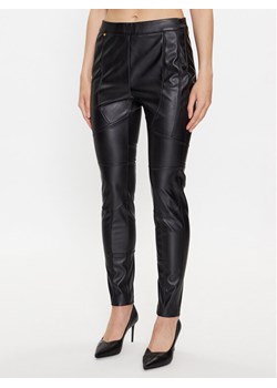 Boss Spodnie z imitacji skóry 50501104 Czarny Slim Fit ze sklepu MODIVO w kategorii Spodnie damskie - zdjęcie 181078904
