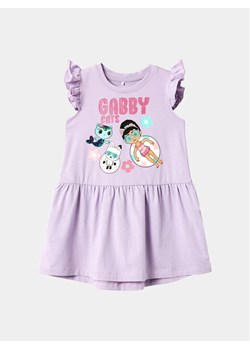 NAME IT Sukienka codzienna Memma 13227617 Fioletowy Standard Fit ze sklepu MODIVO w kategorii Sukienki niemowlęce - zdjęcie 181078934