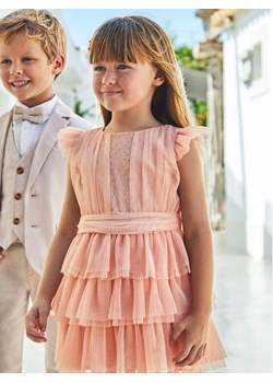 Mayoral Sukienka elegancka 3912 Różowy Regular Fit ze sklepu MODIVO w kategorii Sukienki dziewczęce - zdjęcie 181078982