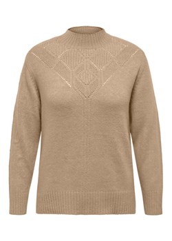 ONLY Carmakoma Golf 15296580 Beżowy Regular Fit ze sklepu MODIVO w kategorii Swetry damskie - zdjęcie 181079054