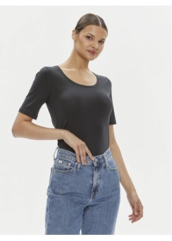 Gant T-Shirt 4203491 Czarny Slim Fit ze sklepu MODIVO w kategorii Bluzki damskie - zdjęcie 181079831