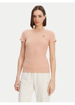 Lacoste T-Shirt TF5538 Pomarańczowy Slim Fit ze sklepu MODIVO w kategorii Bluzki damskie - zdjęcie 181079854
