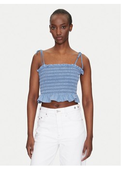 Tommy Jeans Top DW0DW20284 Niebieski Regular Fit ze sklepu MODIVO w kategorii Bluzki damskie - zdjęcie 181080024