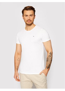 Tommy Jeans T-Shirt Jaspe Biały Slim Fit ze sklepu MODIVO w kategorii T-shirty męskie - zdjęcie 181080112