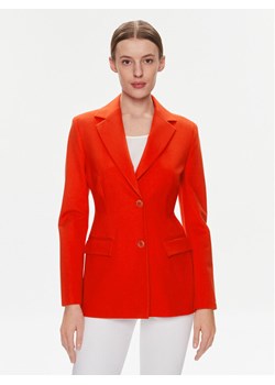 Tommy Hilfiger Marynarka Slim Knit Sb Blazer WW0WW40341 Czerwony Slim Fit ze sklepu MODIVO w kategorii Marynarki damskie - zdjęcie 181080453