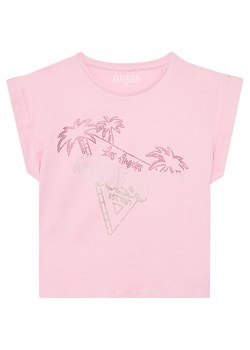 Guess T-Shirt J5GI32 K8HM4 Różowy Regular Fit ze sklepu MODIVO w kategorii Bluzki dziewczęce - zdjęcie 181080740