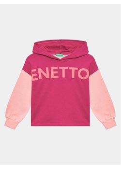 United Colors Of Benetton Bluza 3J68C202L Różowy Regular Fit ze sklepu MODIVO w kategorii Bluzy dziewczęce - zdjęcie 181080744