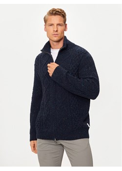 Gant Kardigan 8040201 Granatowy Regular Fit ze sklepu MODIVO w kategorii Swetry męskie - zdjęcie 181080812