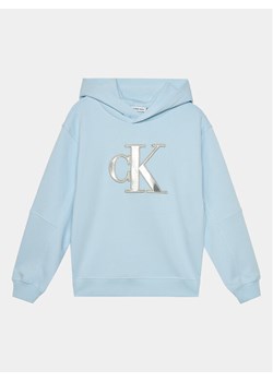 Calvin Klein Jeans Bluza Metallic Monogram IG0IG02298 Niebieski Regular Fit ze sklepu MODIVO w kategorii Bluzy chłopięce - zdjęcie 181080892