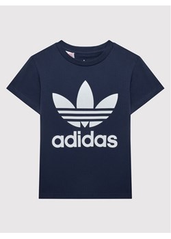 adidas T-Shirt Trefoil HK0260 Granatowy Regular Fit ze sklepu MODIVO w kategorii T-shirty chłopięce - zdjęcie 181080901
