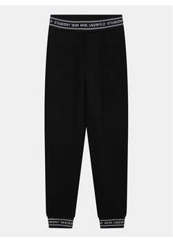 Karl Lagerfeld Kids Spodnie dresowe Z30031 S Czarny Regular Fit ze sklepu MODIVO w kategorii Spodnie chłopięce - zdjęcie 181080954