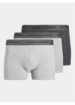 Jack&Jones Komplet 3 par bokserek Yannick 12252801 Szary ze sklepu MODIVO w kategorii Majtki męskie - zdjęcie 181081004