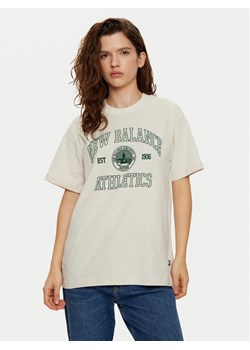 New Balance T-Shirt WT43548 Brązowy Oversize ze sklepu MODIVO w kategorii Bluzki damskie - zdjęcie 181081303