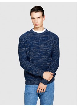 Sisley Sweter 117GT102V Granatowy Regular Fit ze sklepu MODIVO w kategorii Swetry męskie - zdjęcie 181081340