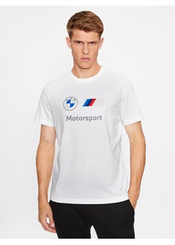 Puma T-Shirt Bmw Mms Ess Logo 621314 Biały Regular Fit ze sklepu MODIVO w kategorii T-shirty męskie - zdjęcie 181081561