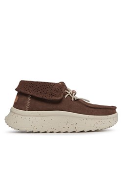 Hey Dude Półbuty Wendy Peak Fold Boot Suede 40256-204 Brązowy ze sklepu MODIVO w kategorii Półbuty damskie - zdjęcie 181081703