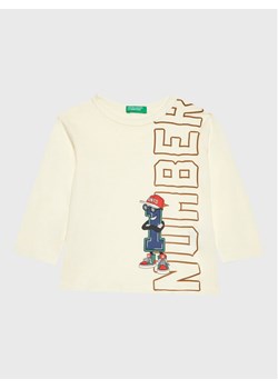 United Colors Of Benetton Bluzka 3VR5G106B Écru Regular Fit ze sklepu MODIVO w kategorii T-shirty chłopięce - zdjęcie 181082004