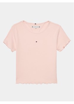 Tommy Hilfiger T-Shirt Essential KG0KG08138 Różowy Regular Fit ze sklepu MODIVO w kategorii Bluzki dziewczęce - zdjęcie 181082182