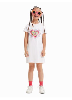 Desigual Sukienka codzienna 23SGVK09 Biały Regular Fit ze sklepu MODIVO w kategorii Sukienki dziewczęce - zdjęcie 181082191