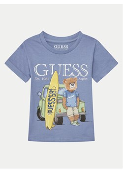 Guess T-Shirt N5GI04 K8HM4 Granatowy Regular Fit ze sklepu MODIVO w kategorii T-shirty chłopięce - zdjęcie 181082221