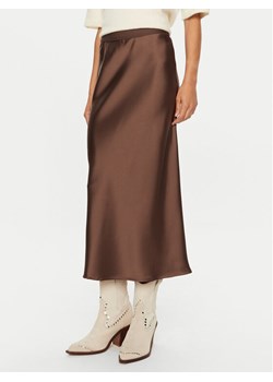 Gina Tricot Spódnica midi 23423 Brązowy Regular Fit ze sklepu MODIVO w kategorii Spódnice - zdjęcie 181082244