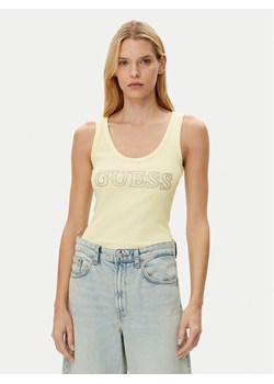 Guess Top W5GP29 KA0H1 Żółty Regular Fit ze sklepu MODIVO w kategorii Bluzki damskie - zdjęcie 181082351