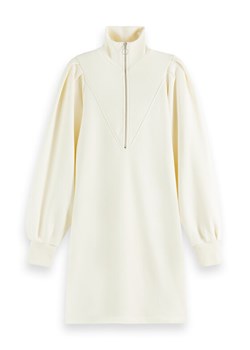 Scotch & Soda Sukienka dzianinowa 169429 Écru Regular Fit ze sklepu MODIVO w kategorii Sukienki - zdjęcie 181082634