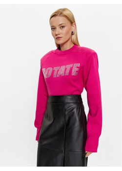 ROTATE Sweter Firm Rhinestone 1001151979 Różowy Regular Fit ze sklepu MODIVO w kategorii Swetry damskie - zdjęcie 181082743