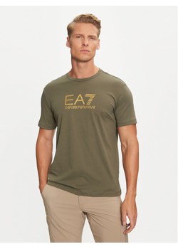 EA7 Emporio Armani T-Shirt 3DPT08 PJM9Z 1846 Zielony Regular Fit ze sklepu MODIVO w kategorii T-shirty męskie - zdjęcie 181083311